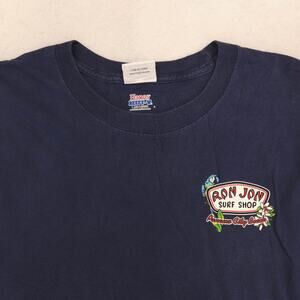 Ron Jon Surf Shop Long Sleeve Crew Neck T-Shirt Adult Mens Size Large L Navy
